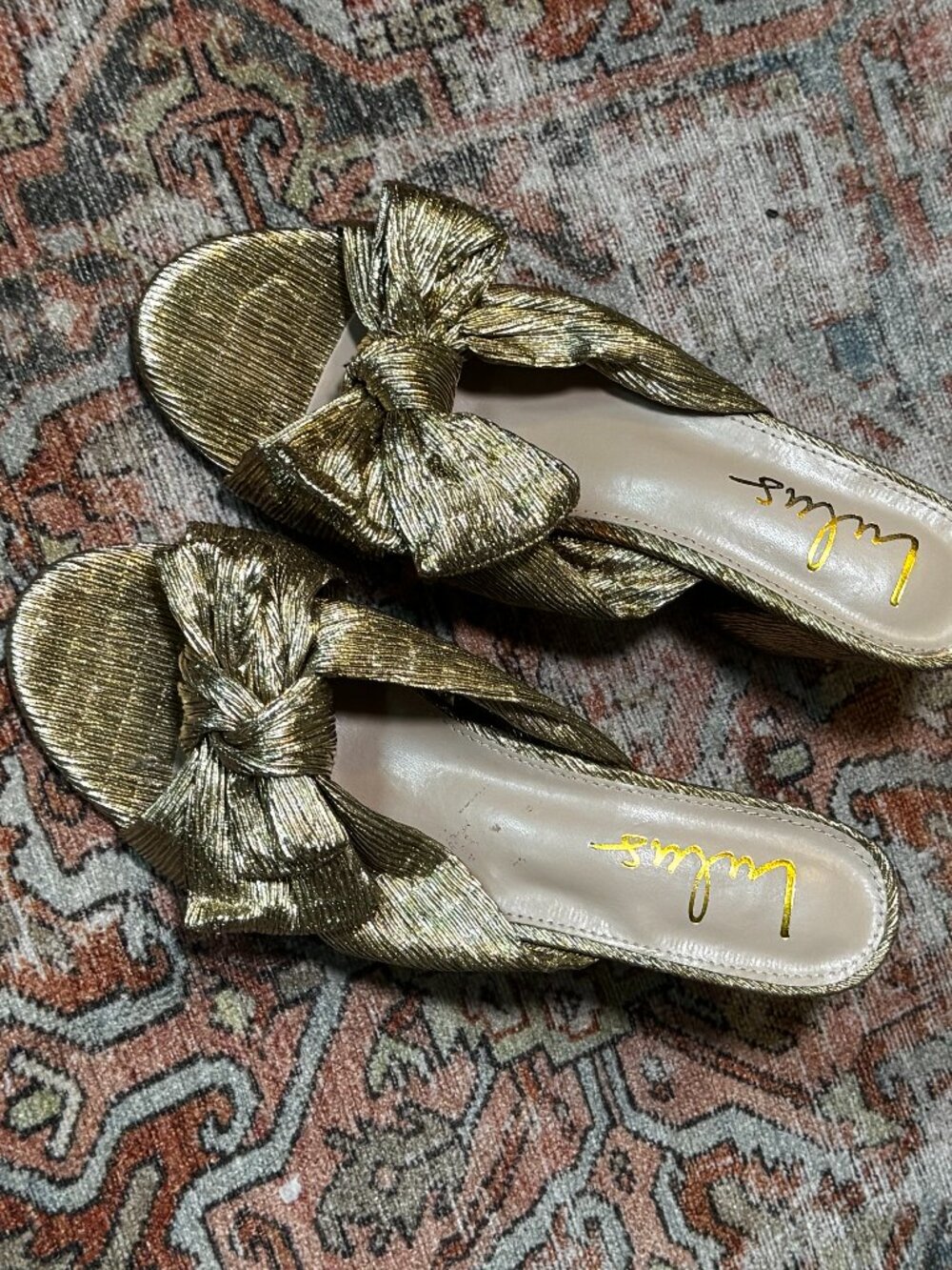 Gold LuLu Slides Size 9